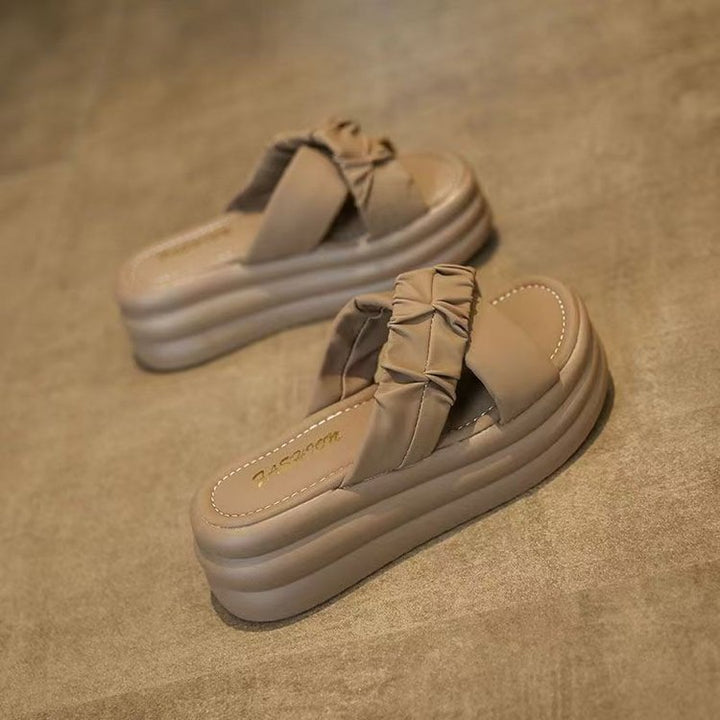 Dame platform-sandaler med moderne knude-design og polstret sål Stilla