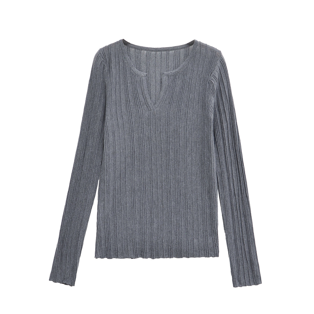 Femme Ribbede Langærmet Pullover Stilla