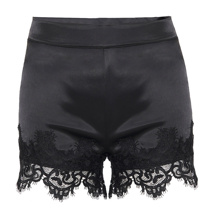 Dame shorts med elegant spidsdekoration Skovae