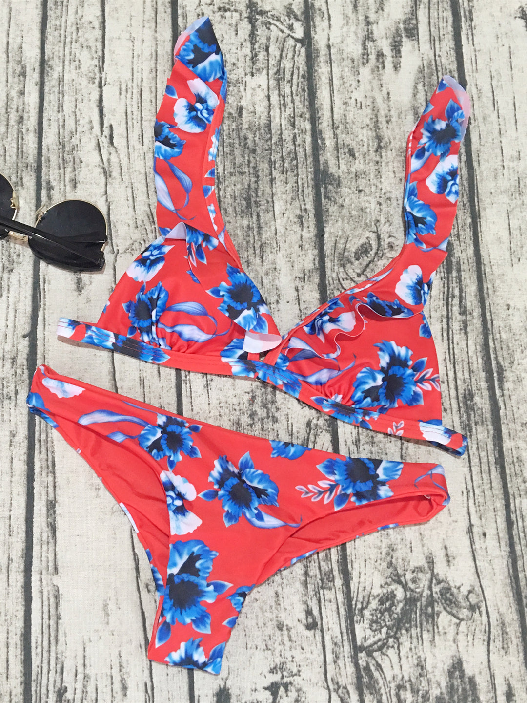 Damer Floral Triangel-Bikini Skovae