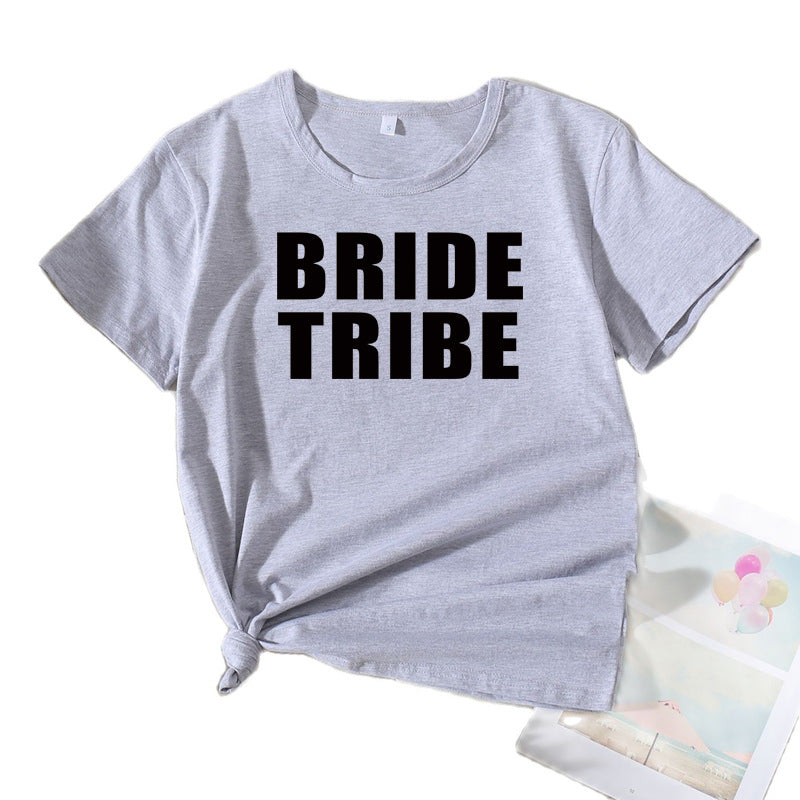 Kvinder Fritid Brudetribe Grafik T-shirt Stilla