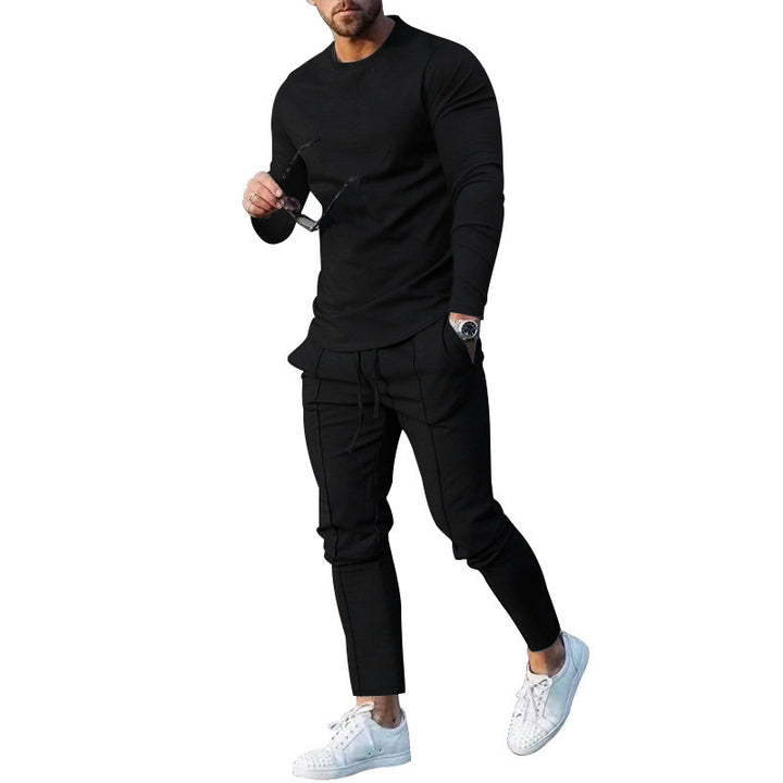 Herrer fritids-loungewear-sæt med langærmet trøje og komfortable joggingbukser Stilla