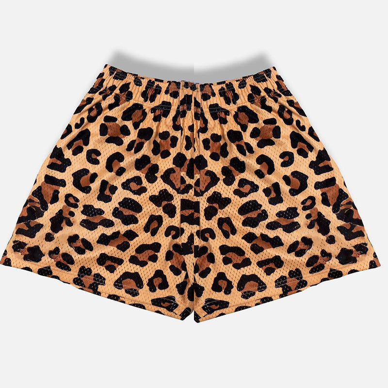 Dame stilfulde fritidsbukser med elastisk talje og eksklusivt leopardmønster Stilla