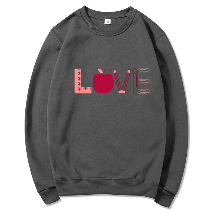 Kvinders sweatshirt med kreativ kærlighedsmotiv Stilla