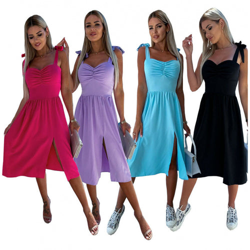 Dame Elegant Midi Kjole Stilla