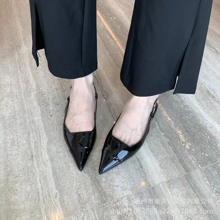 Dame spidse slingback ballerinaer med justerbar rem Stilla
