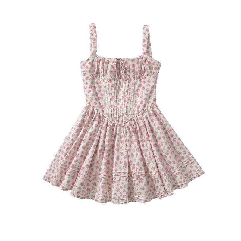 Femme Floral Ruffle Mini Kjole Stilla