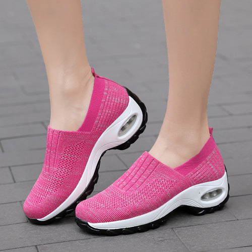 Dame Lettere Slip-On Sneakers med åndbart mesh-overmateriale og støddæmpende sål Stilla