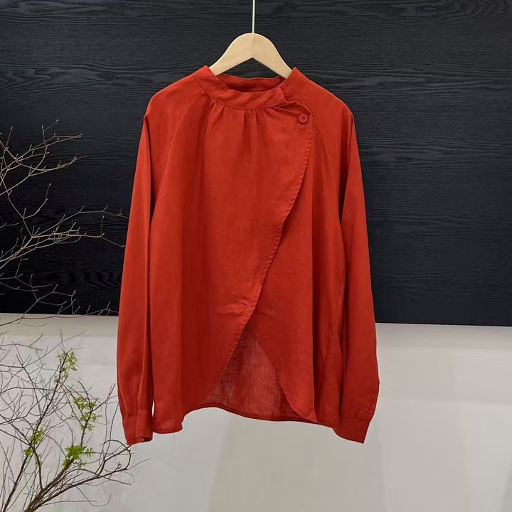 Femme Draped Wrap Bluse Stilla