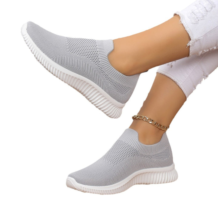 Dame Åndbare Slip-On Sneakers med elastisk Mesh-Overdel og innovativ Dæmpning Stilla