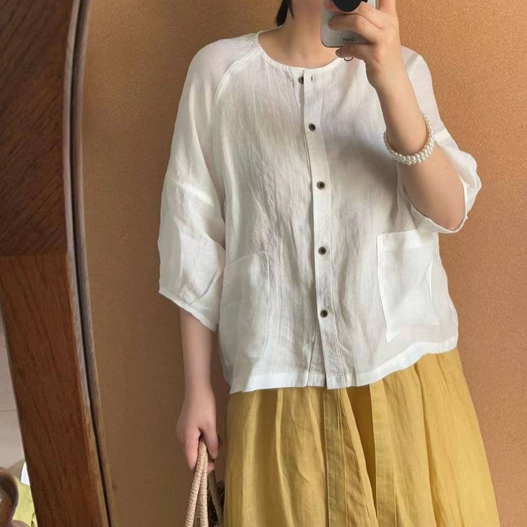Femme Button-Up Let Linnedel Stilla