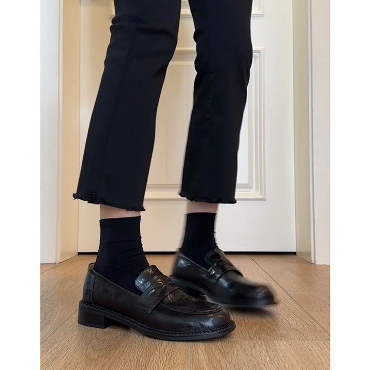 Dame klassiske læder slippers med tidløst stil Stilla