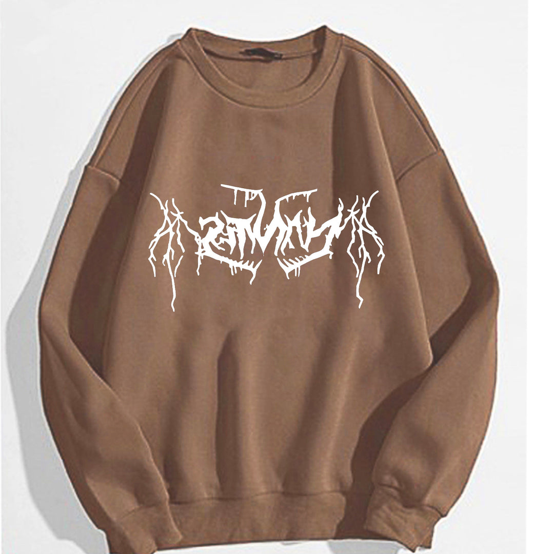 Kvinders afslappede sweatshirt med moderne grafisk design Skovae