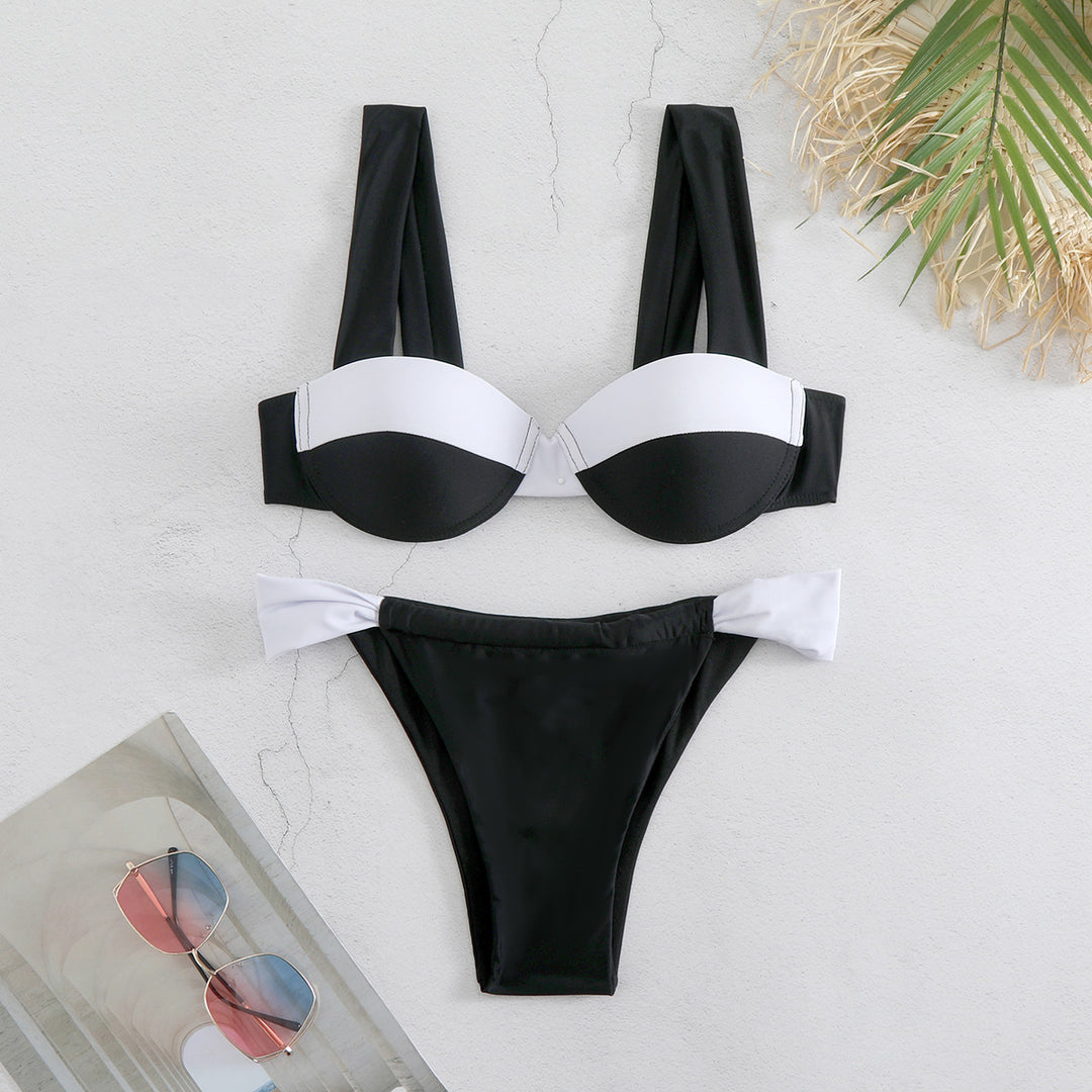 Dame Bikini-sæt med elegante stropper og moderne bustier-overdel Stilla