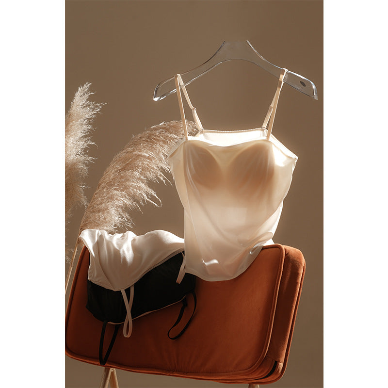 Femme Justerbare Stropper Siid-Camisole Top Stilla