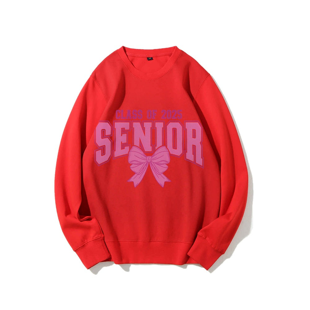 Kvinders sweatshirt med eksamensår og dekorativ sløjfe design Stilla