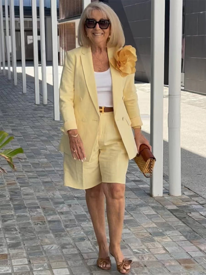 Dame sommerligt Blazer-kombinationssæt Stilla