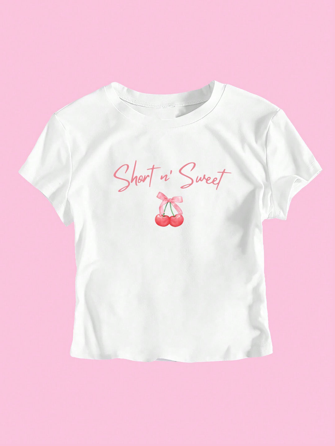 Dame T-shirt med kunstnerisk statement-tryk og tætsiddende snit Skovae