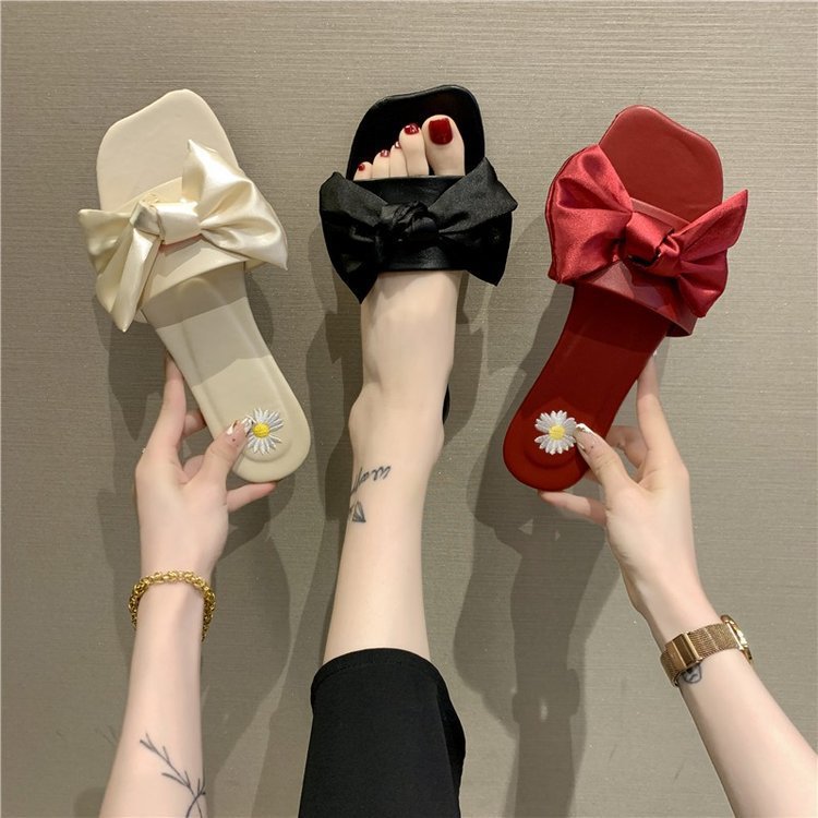 Dame Elegant Slippers med Sløjfe-design Stilla