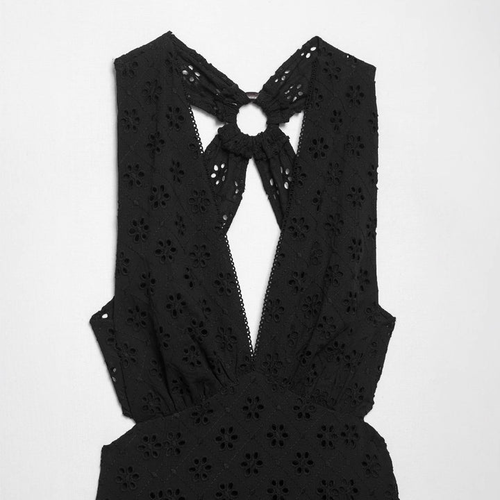 Femme Elegante Cutout Maxi Kjole Stilla