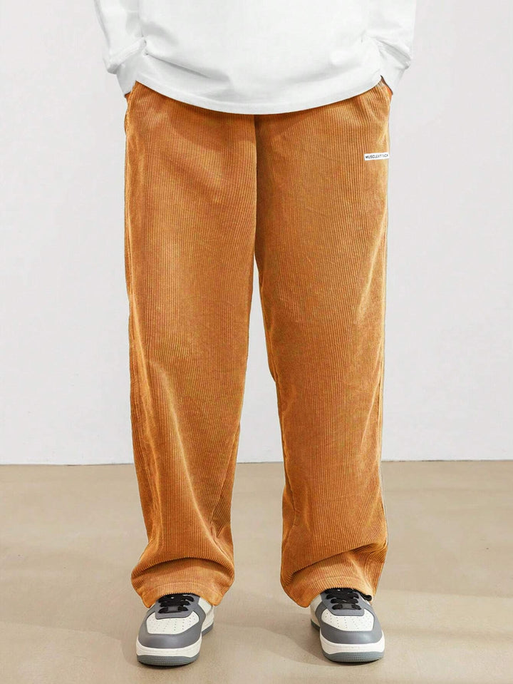 Herre bred kordbukser med elastisk talje og praktiske side lommer Stilla