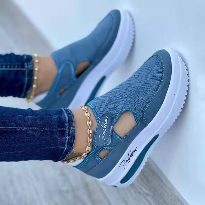 Dame mode sneakers med åndbar netstruktur og komfortabel sål Stilla