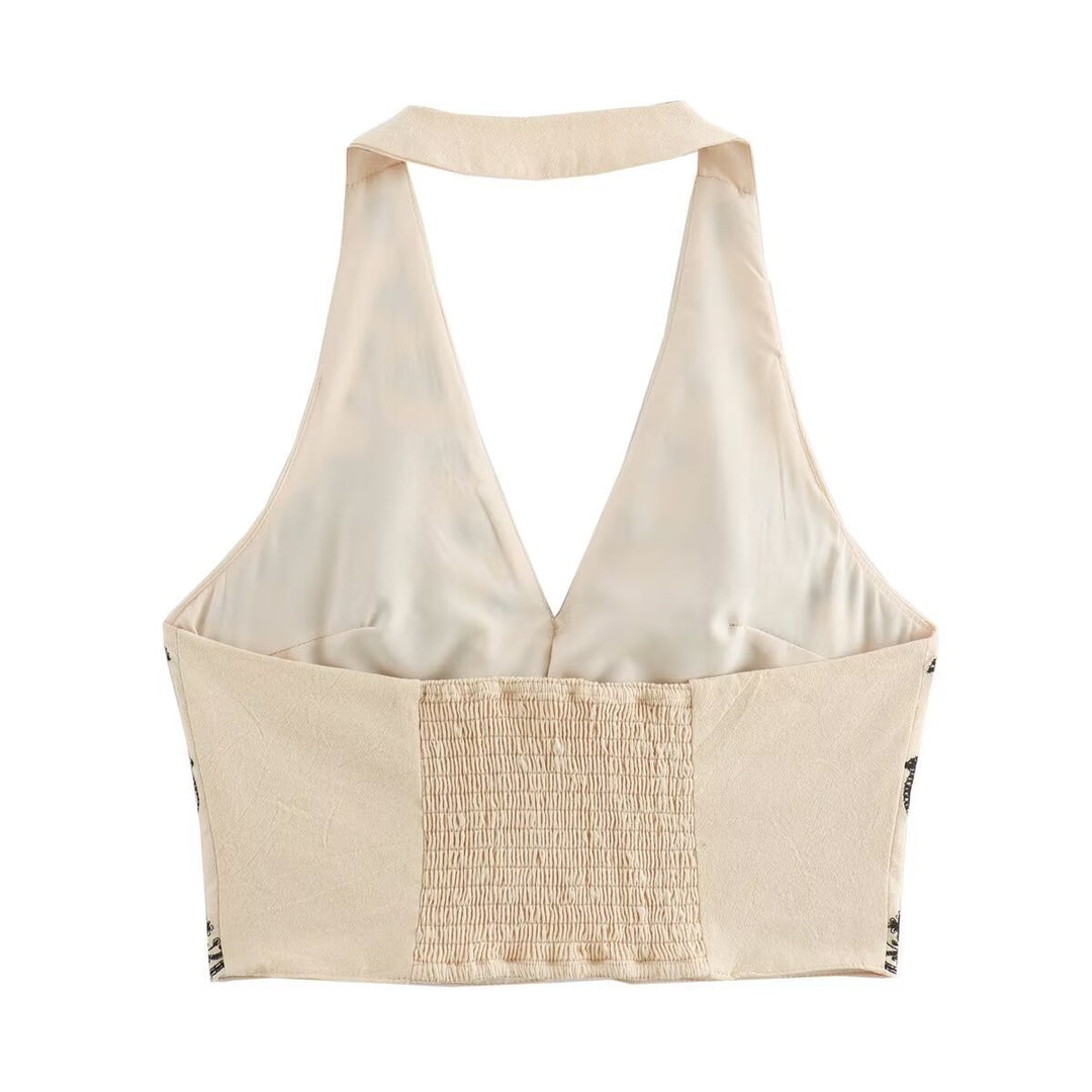 Femme Bestikset Halterneck Crop Top Stilla