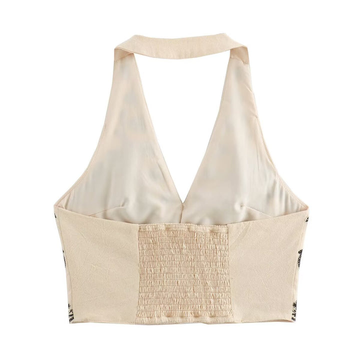 Femme Bestikset Halterneck Crop Top Stilla