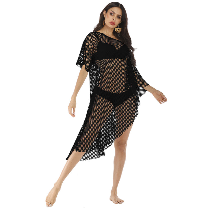 Dame Stilfuld Transparent Mesh Badeovertræk Kaftan Stilla