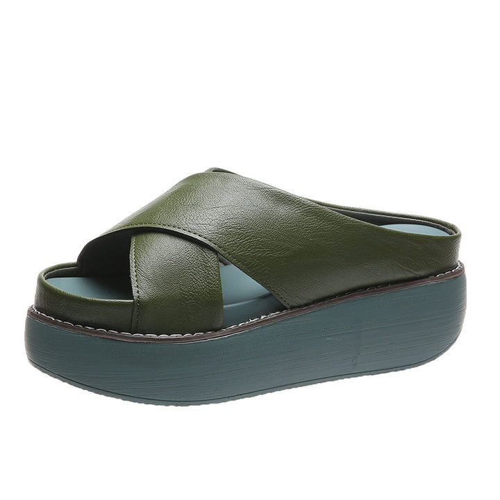Dame platform-sandaler med elegant krydsbånd-design og skridsikker sål Stilla