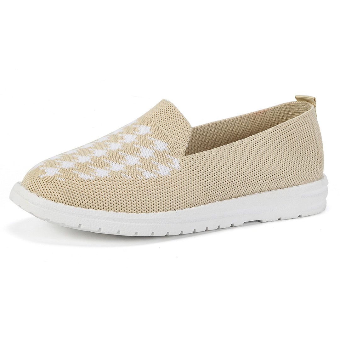 Damer komfortable Slip-On sneakers i moderne houndstooth mønster Stilla