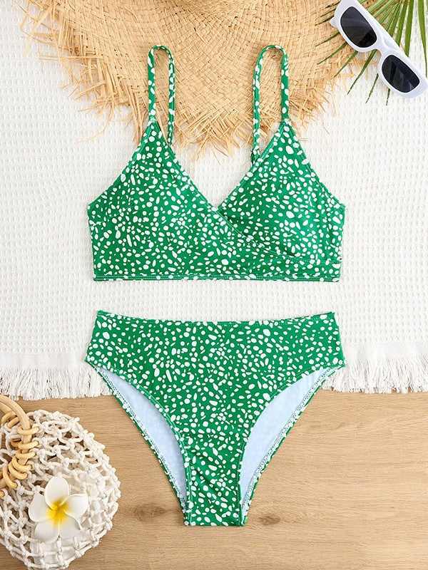 Dame Højtaljet Polka Dot Bikini Sæt Stilla