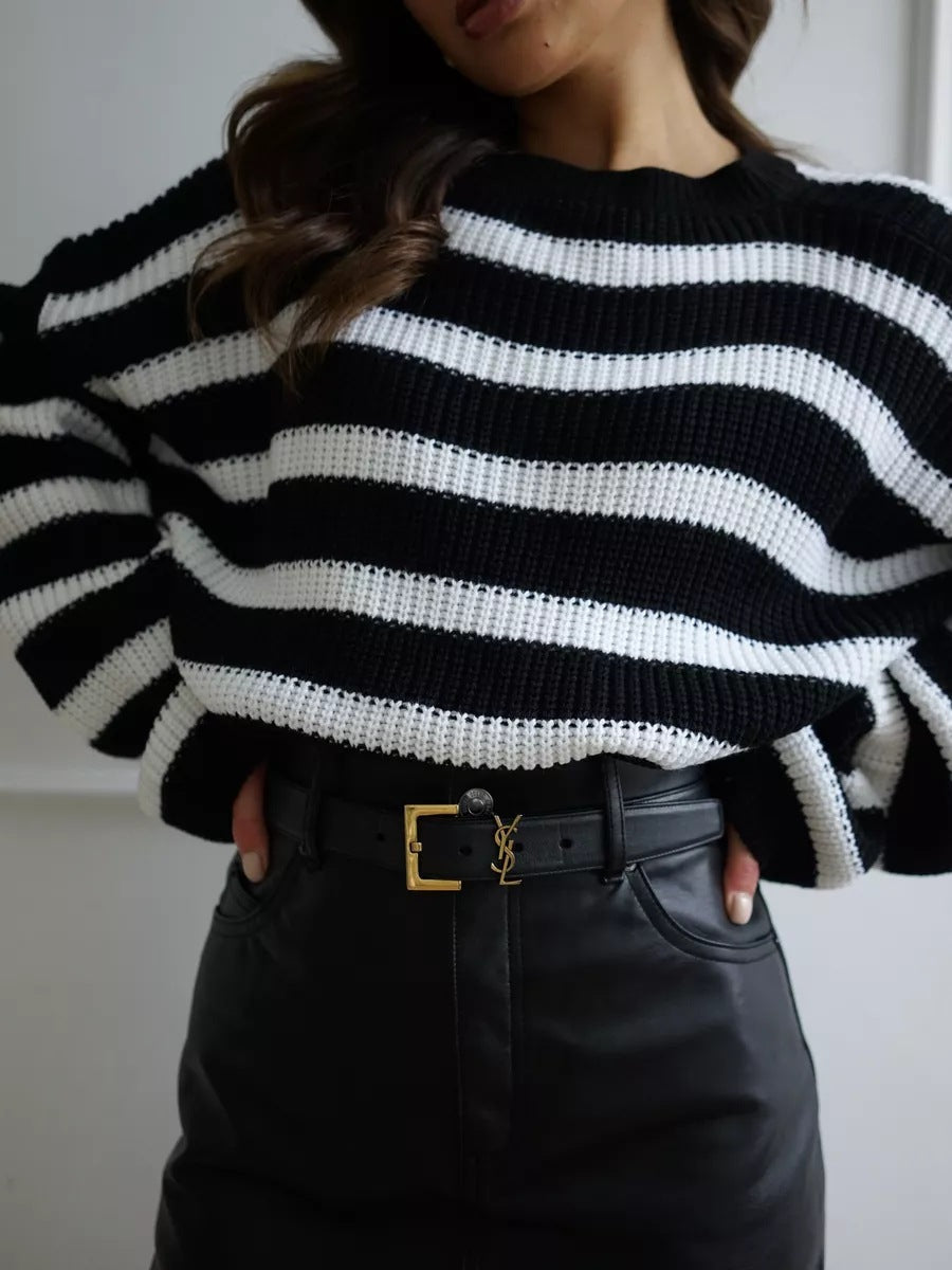 Stilla | Cozy Loose Strikket Pullover Sweater