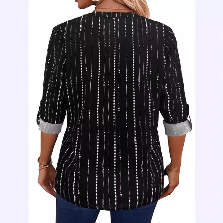 Dame Casual Bluse med stilfuldt stribemønster Stilla