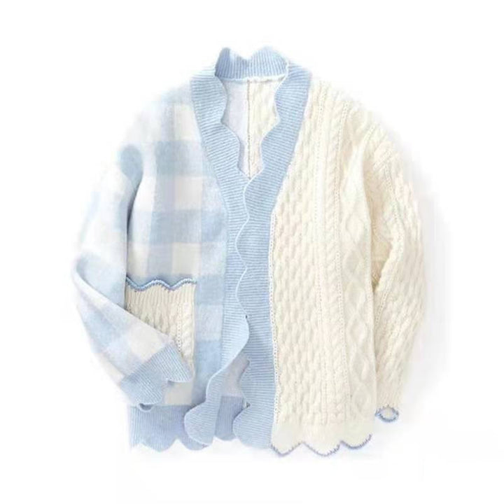 Femme Chunky Strik Open-Cardigan med tekstur mønster Stilla