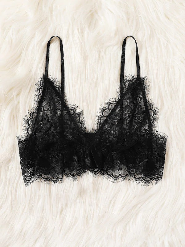 Dame Blomster-Spids-Bralette Stilla
