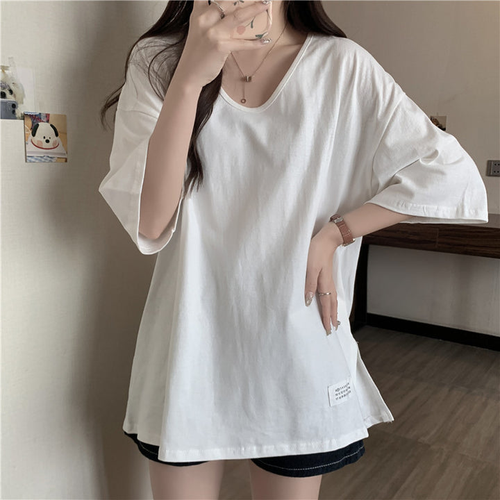 Femme Blød Bomuld Oversized T-Shirt Stilla