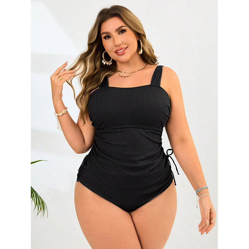 Dame Tankini med side liste detaljer og justerbare stropper Skovae