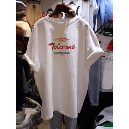 Dame T-shirt med kreativ tekst og afslappet pasform Stilla