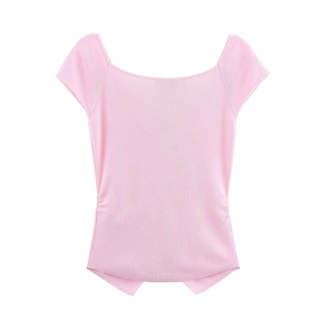Femme Rüschenschlanke Pasform Top Stilla
