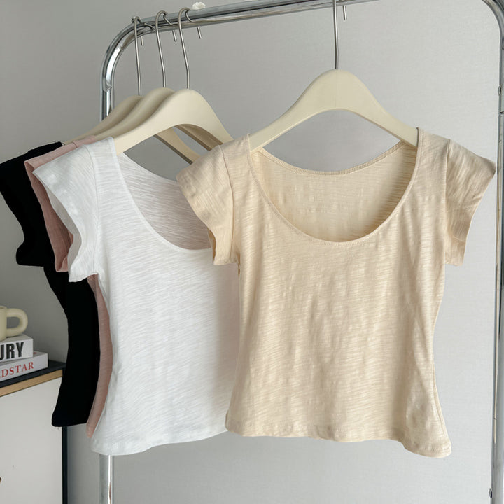 Dame Kortærmet Rundhals Basic T-shirt Stilla