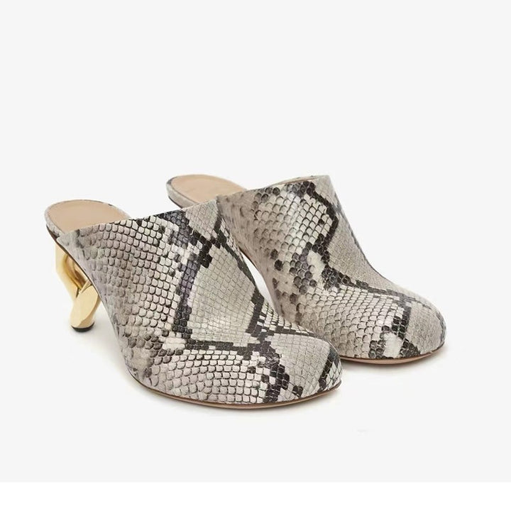 Femme Dekorative Høj-Platform Slide Mules Stilla