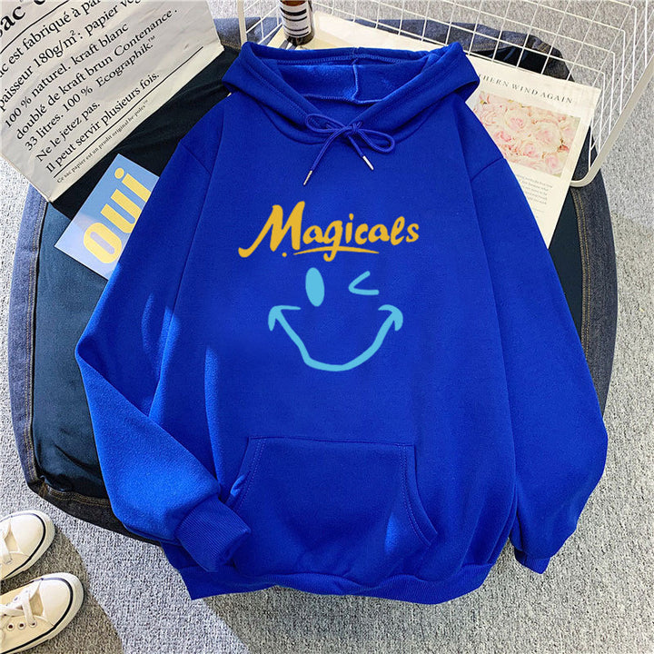 Damer hoodie med casual smiley design Skovae