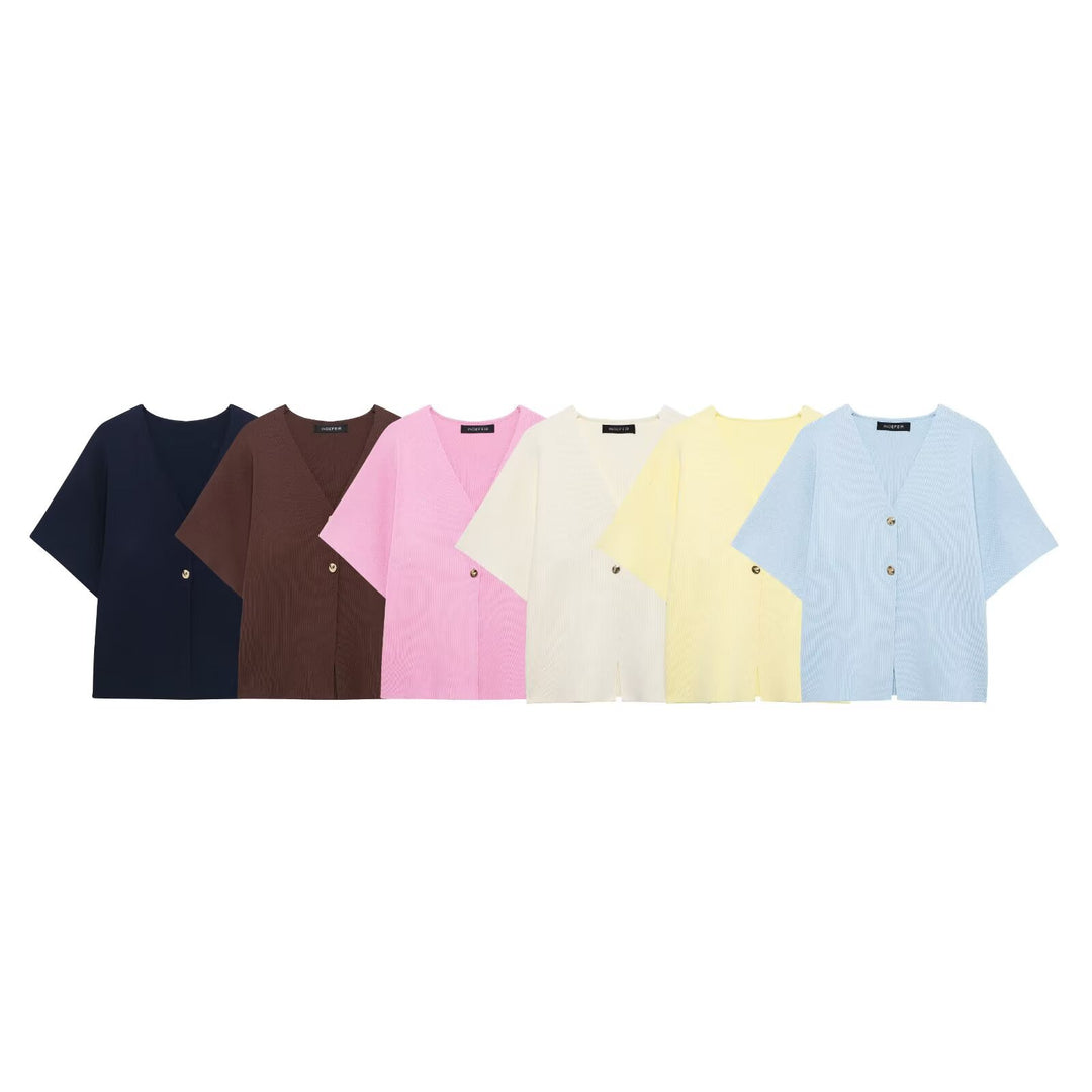 Femme Relaxed Fit Button-Up Bluse Stilla