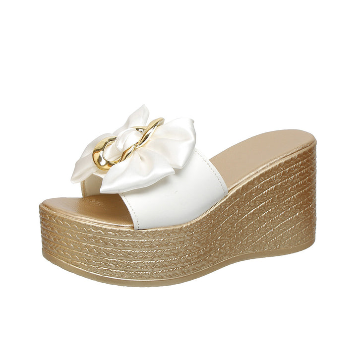 Dame Plateau-Sandaler med raffineret bånd-design og gyldne accenter Stilla