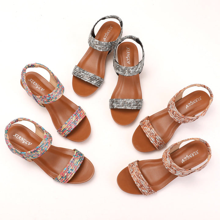Dame kile sandaler med elastiske remme og moderne design Stilla