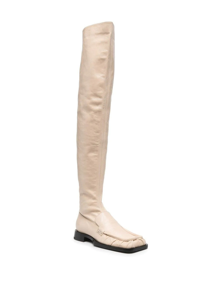 Dame Over-the-Knee Metallic Fashion Støvler med Lynlåsdetalje Stilla