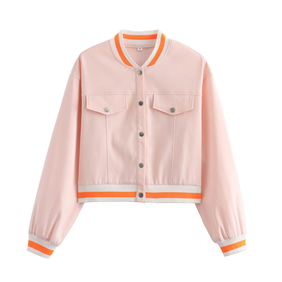 Femme Cropped Denim Jakke med broderede lommer Stilla
