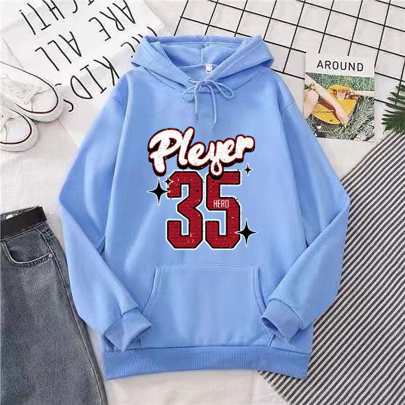 Kvindelig hætte sweatshirt med kreativ basketball design Skovae