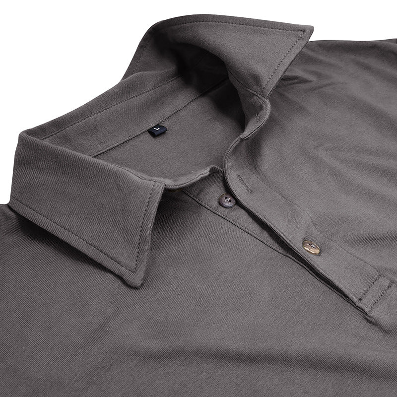 Herrer Langærmet Poloshirt med høj kvalitet bomuld og elegant snit Stilla